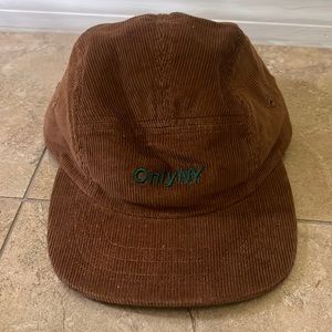 Only NY brown corduroy hard brim hat